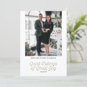 喜びに満ちたすばらしいニュースの写真クリスマスカード シーズンカード (スタンド正面)