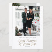 喜びに満ちたすばらしいニュースの写真クリスマスカード シーズンカード (正面/裏面)