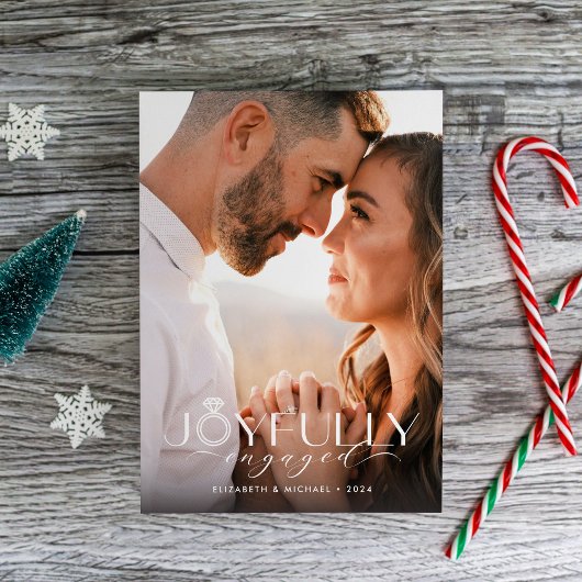 喜びに満ちたエンゲージメント ワンフォトエンゲージメント シーズンカード