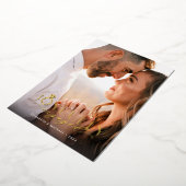 喜びに満ちたエンゲージメント ワンフォトエンゲージメント 箔シーズンカード (回転した状態)