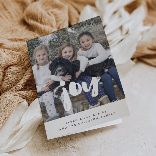 喜びに満ちたクリスマスの家族写真 シーズンカード