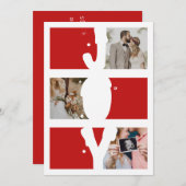 喜びに満ちたクリスマスの願い モダンファミリー 7枚の写真 シーズンカード (正面/裏面)