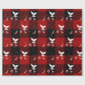 喜びに満ちたクリスマスの鳩 ラッピングペーパー (フラット)