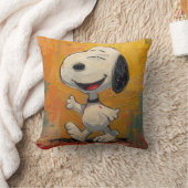 喜びに満ちたビーグル犬のポップアート絵画 クッション (ブランケット)