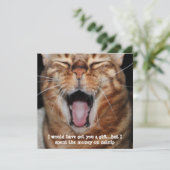 喜びに満ちたベンガル猫 「(あなたに)プレゼントを買ってあげたかったのに・・・・」 シーズンカード (スタンド正面)