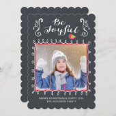 喜びに満ちたホリデーシーズンのクリスマスカード シーズンカード (正面/裏面)