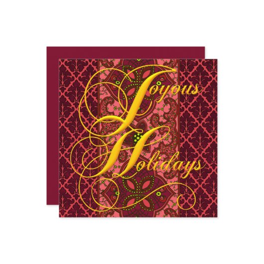 喜びに満ちたホリデー テンプレート (正面/裏面インサイチュ)