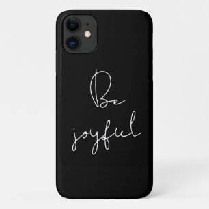 喜びに満ちたホワイトフォント iPhone 11 ケース