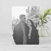 喜びに満ちたモノクロの写真 招待状 (スタンド正面)