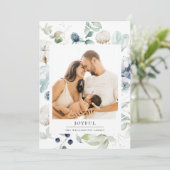 喜びに満ちた北極の冬の植物写真 シーズンカード (スタンド正面)