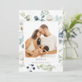 喜びに満ちた北極の冬の植物写真 シーズンカード (スタンド正面)