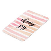 喜びに満ちた名言のカリグラフィー水彩画 マグネット (左側)