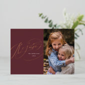 喜びに満ちた宗教的なホリデーカード 箔シーズンカード (立ち正面)