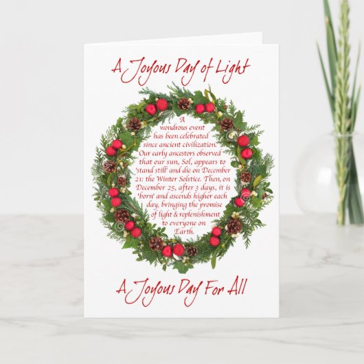 喜びに満ちた日 - カード (正面)