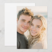 喜びに満ちた温かいリアルな写真 招待状 (正面/裏面)