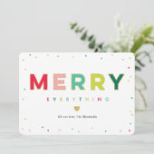 喜びに満ちた現代的なホリデーカード（写真なし） シーズンカード (スタンド正面)