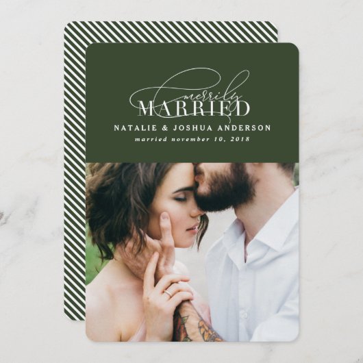 喜びに満ちた結婚発表 シーズンカード (正面/裏面)