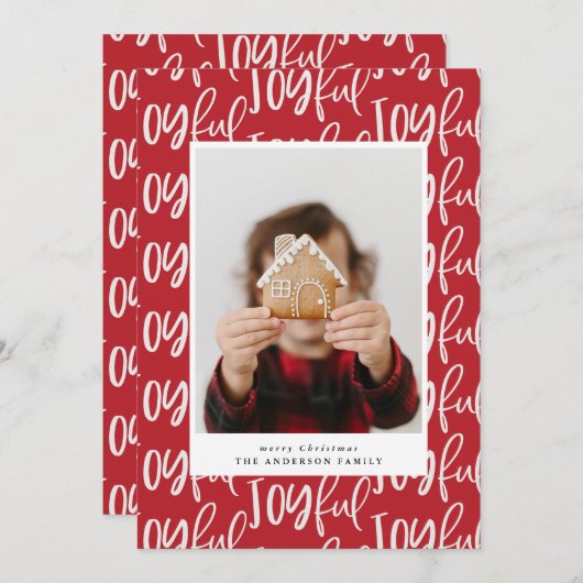 喜びに満ちた脚本の写真のカラフルエレガント (正面/裏面)