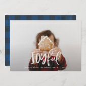 喜びに満ちた脚本の写真のカラフルエレガント (正面/裏面)