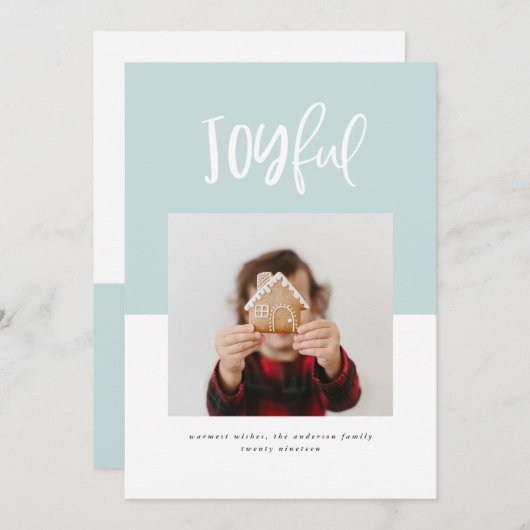 喜びに満ちた脚本の写真のカラフルエレガント (正面/裏面)