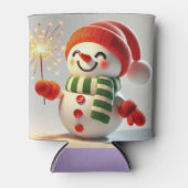 喜びに満ちた雪だるま 缶クーラー (正面)
