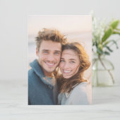 喜びに満ちた青いカジュアルフォト 招待状 (スタンド正面)