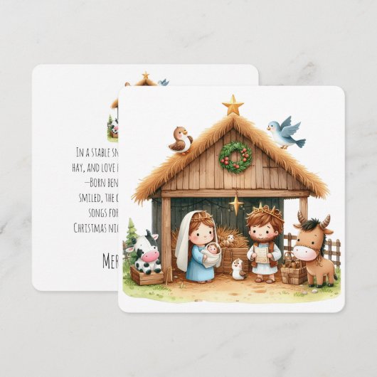 喜びに満ちた馬小屋 シーズンカード (正面/裏面)