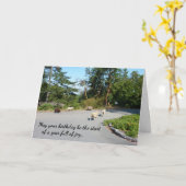 喜びに満ちた1年…宗教的な誕生日 カード (黄色い花)