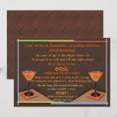 喜びに満ちた65歳の誕生日招待状 招待状 (正面/裏面)