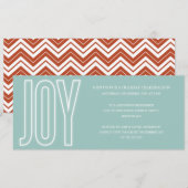 喜びに満ちた | ホリデーパーティーのご案内 招待状 (正面/裏面)