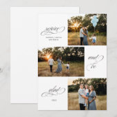 喜びに満ちて ３つの写真 デザイン シーズンカード (正面/裏面)