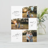 喜びに満ちて ３つの写真 デザイン シーズンカード (スタンド正面)