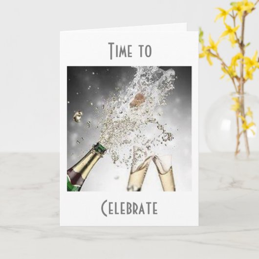 喜びに満ち溢れるおめでとう。 カード (黄色い花)