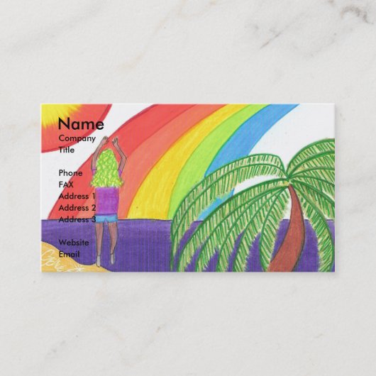 喜びのために跳んで下さい! 名刺のテンプレート 名刺 (正面)