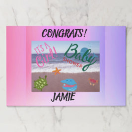 喜びのためのスプラッシュ：ベビーガールシャワーお祝いピンク ペーパーパッド