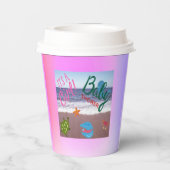 喜びのためのスプラッシュ：ベビーガールシャワーお祝い 紙コップ (裏面)