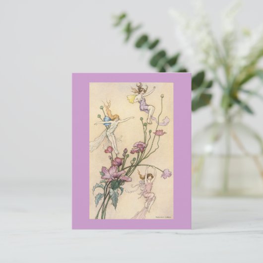 喜びのはがき付き3つのスプライト不機嫌 ポストカード (スタンド正面)