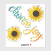 喜びのひまわり花を選択 シール (シート)