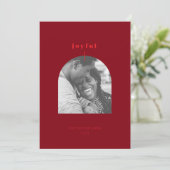 喜びのアーチ型フォトホリデーカード シーズンカード (スタンド正面)