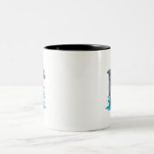 喜びのイルカのスプラッシュ - マグカップ (中央)