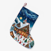 喜びのエレガンス：フェスティバルクリスマスストッキング スモールクリスマスストッキング (正面 (吊り時))
