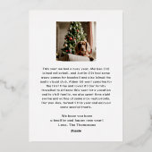 喜びのエレガントなゴールド ブラック フォト 箔シーズンカード (裏面)