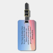 喜びのエレミヤ29:11日の出 ラゲッジタグ (正面縦)