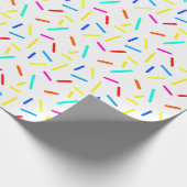 喜びのカラフル紙吹雪パターン贈り物 ラッピングペーパー (角)