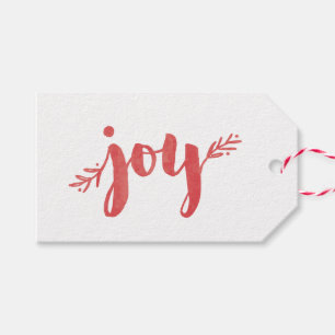 喜びのクリスマスのギフトのラベルの赤い小枝 ギフトタグ