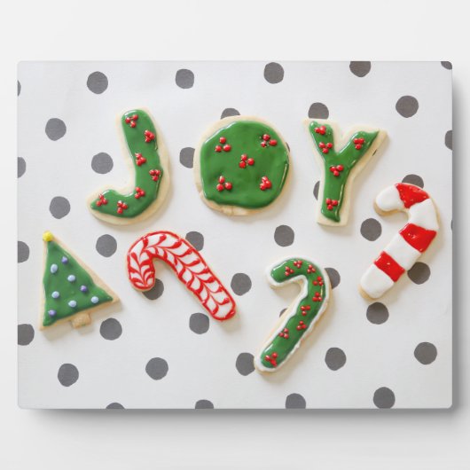 喜びのクリスマスのクッキー フォトプラーク (正面)