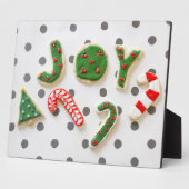 喜びのクリスマスのクッキー フォトプラーク (側面)