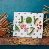 喜びのクリスマスのクッキー フォトプラーク (側面)