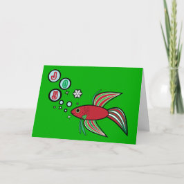 喜びのクリスマスの泡のBettaの魚 シーズンカード