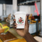 喜びのクリスマスビービー水の色の花葉、 紙コップ